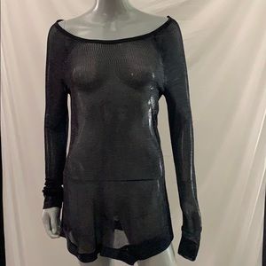 Rock & Republic black see through top